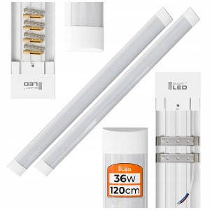Lampa LED 36W 120cm Oprawa Sufitowa Natynkowa Do Garażu Warsztatu 4000K WH