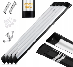 Panel LED 36W 120cm Oprawa Sufitowa Natynkowa do Garażu Warsztatu lampa